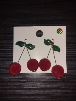 Earrings cherry