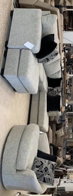 Megginson Storm RAF Sectional ($1199) & Sectional and Ottoman ($1499) & Couch & Living room set