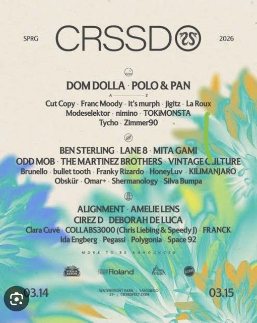 2 CRSSD Sunday Tickets
