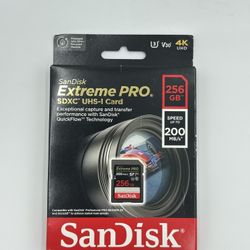 Brand New SanDisk Extreme Pro 256GB SDXC UHS-1 Memory Card 