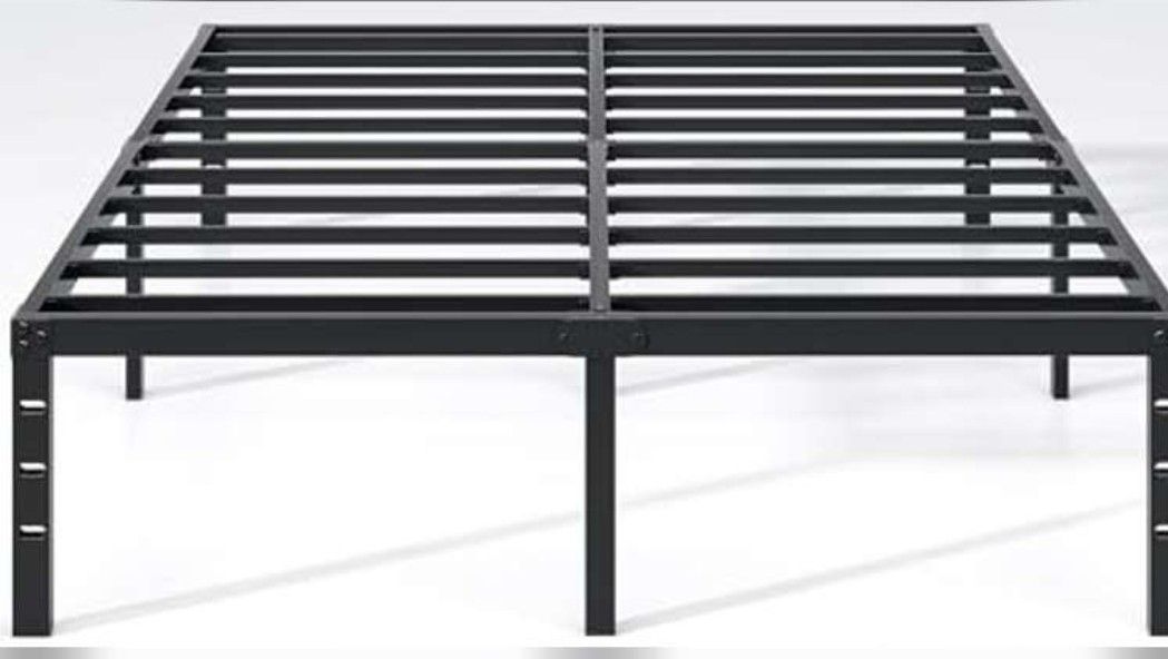 10/14#540. Queen Bed Frame No Box Spring Needed