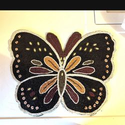 VERY RARE KIM SEYBERT BUTTERFLY CRYSTAL PLACEMAT CHARGER Centerpiece Original  Price 99dollars