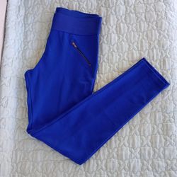 Active USA Pants Womens Sz L Blue Skinny Knit Stretch Jeggings Pull On Legging