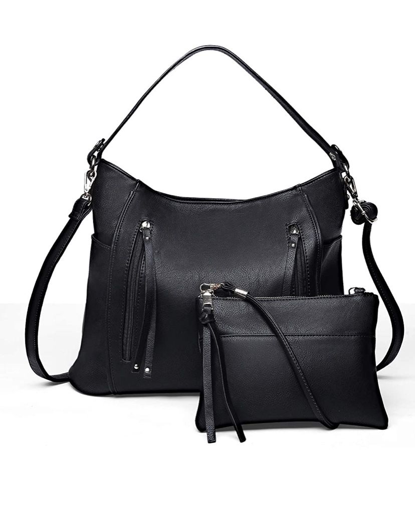  Handbags for Women Leather Large Ladies Hobo Bags 2-in-1 Sets Small Purses and Handbags Crossbody