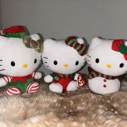 Hello Kitty Christmas Beanie Baby Collection