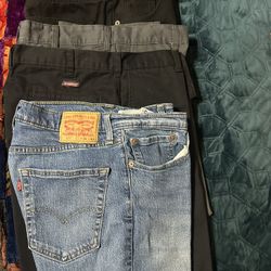 4 Mens Almost New 36X30 Pants Levi, Dixies Cornerstone 