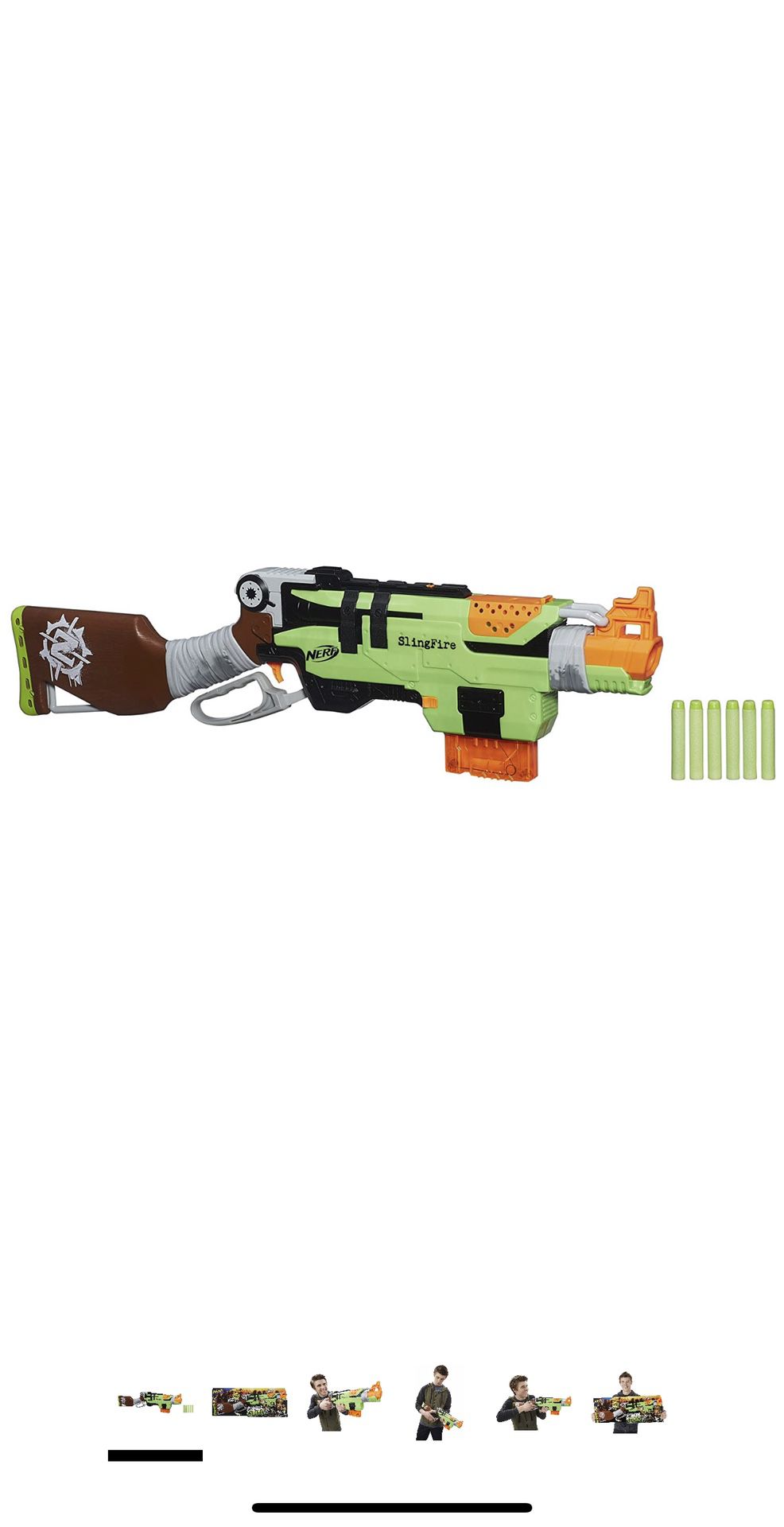 NERF Zombie Strike Slingfire Blaster Toy Gun