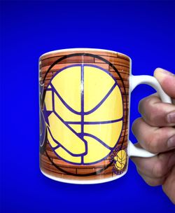 Vintage 90s NBA Golden State Warriors coffee mug