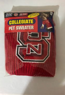 Collegiate pet sweater - LARGE - NC state