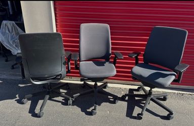 Steelcase Amia Office chairs black gray red orange