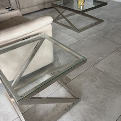 Glass Coffee, And Side Tables