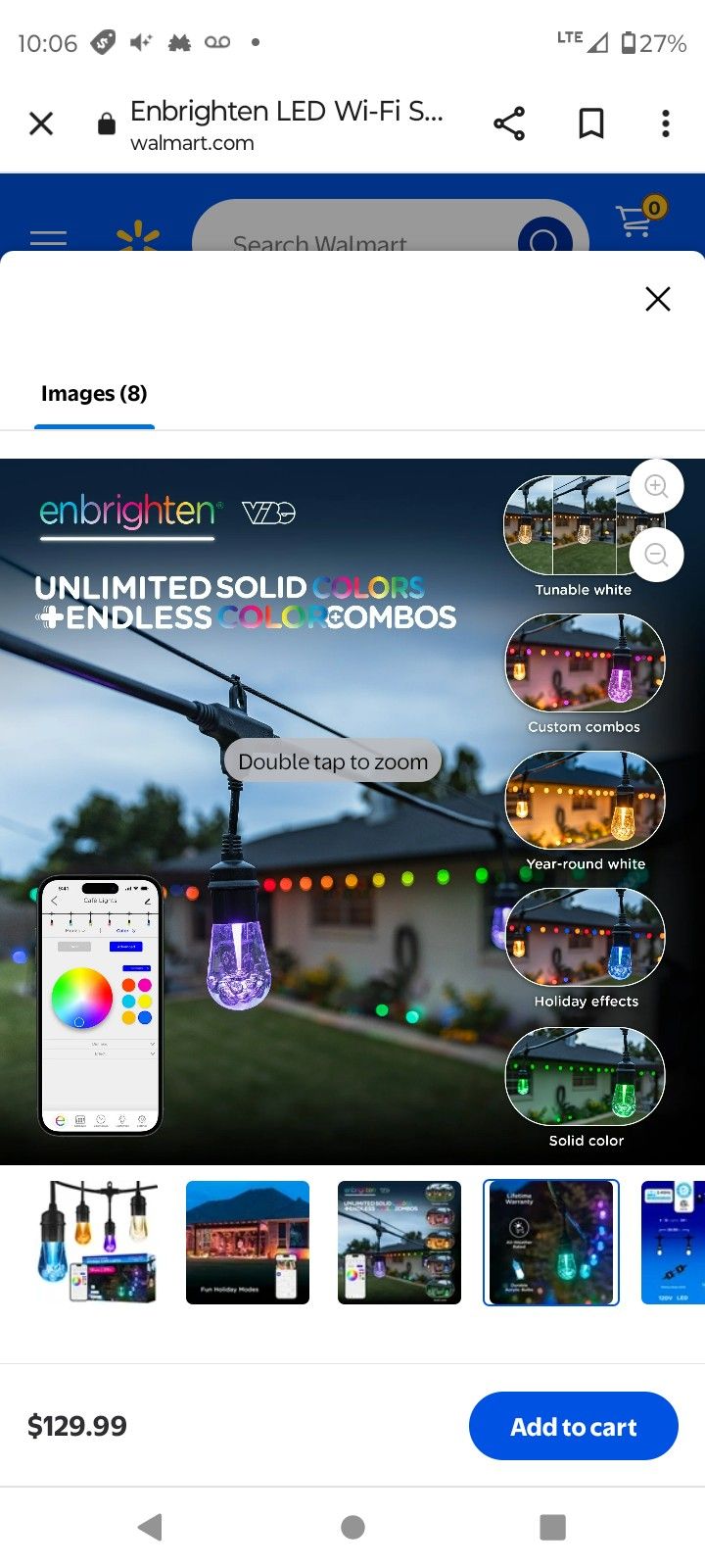 Enbrighten Wifi Led Cafe Lights 2 Sets 24ft With 12 Bulbs