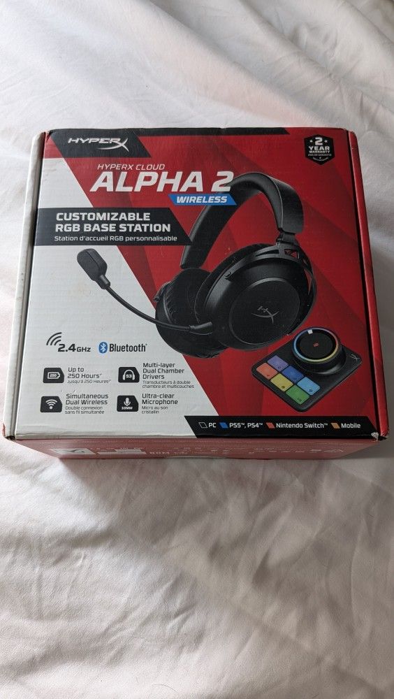 HyperX Cloud Alpha 2 Wireless Headset - Never Been Opened