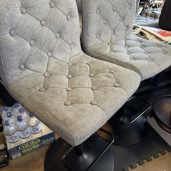 4 Upholstered Bar Stools 