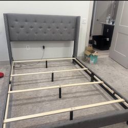 Grey Queen Bedframe