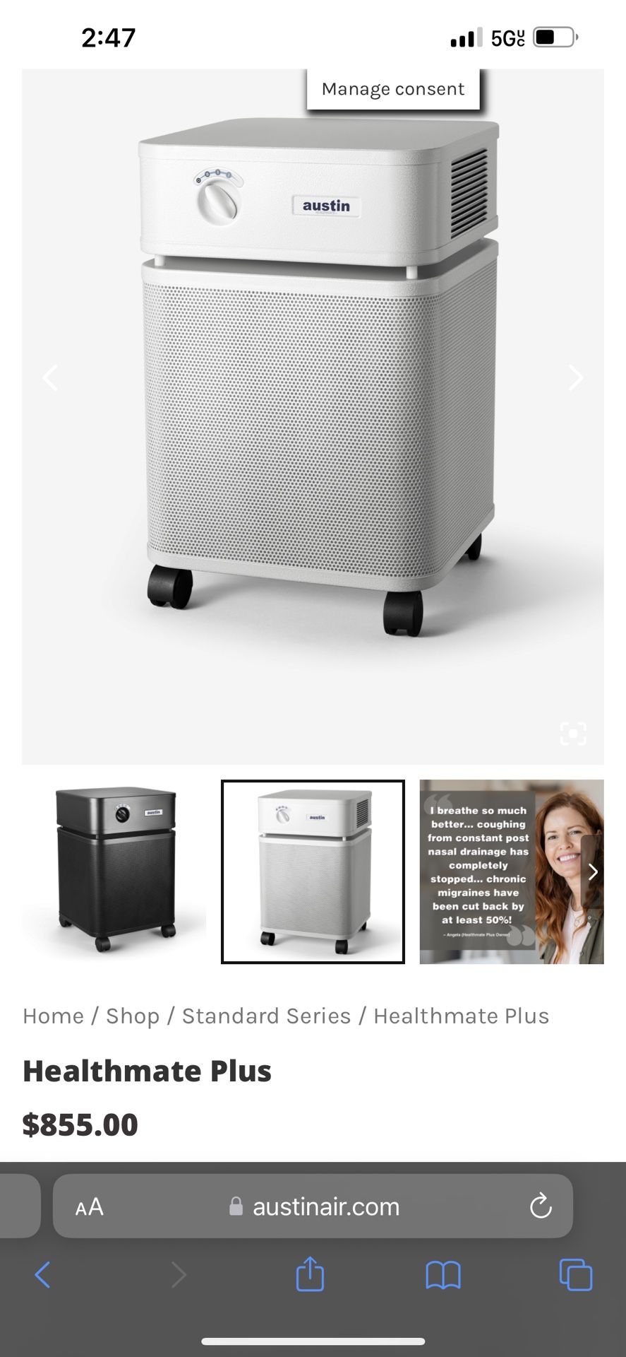 Austin Air Purifier brand New