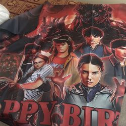 Stranger things happy birthday banner