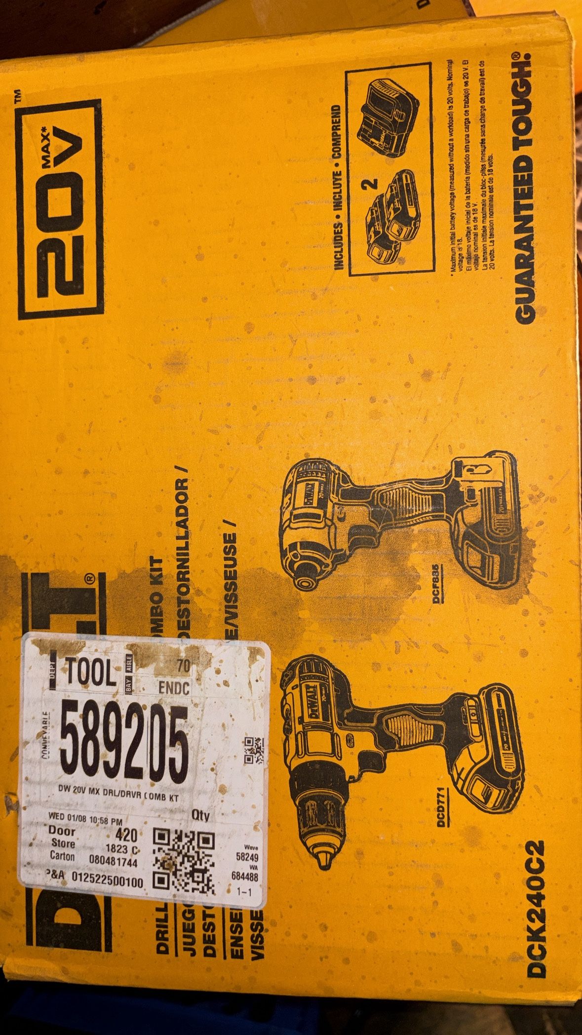 2 Piece Dewalt Impact Drill 