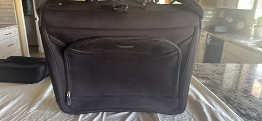 Delsey Rolling Garment Bag Suitcase – Black – Wheeled Travel Luggage