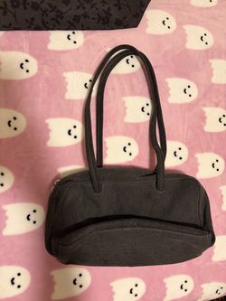 Baggu denium bowler bag and tangerine charm