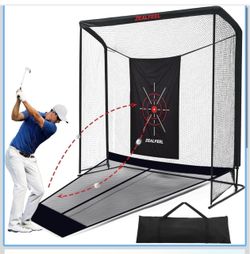 ZEALFEEL Golf Net, 10x7/8x8FT,Side Barriers & Auto-Ball Return for Backyard