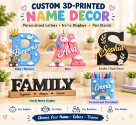 ✨ Personalized 3D-Printed Name Frame – A Special Gift for loved ones !