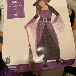 Girls Witch Costume Size 4-6