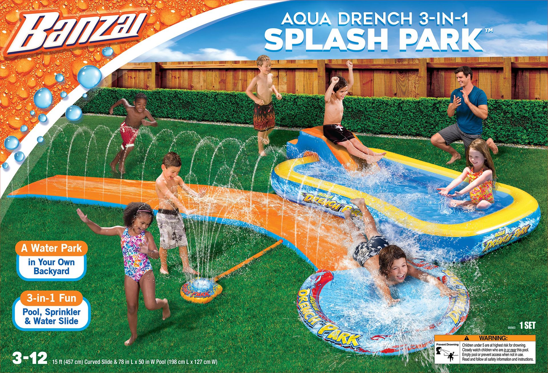 Pool+ Slide+ sprinkler all in one set!