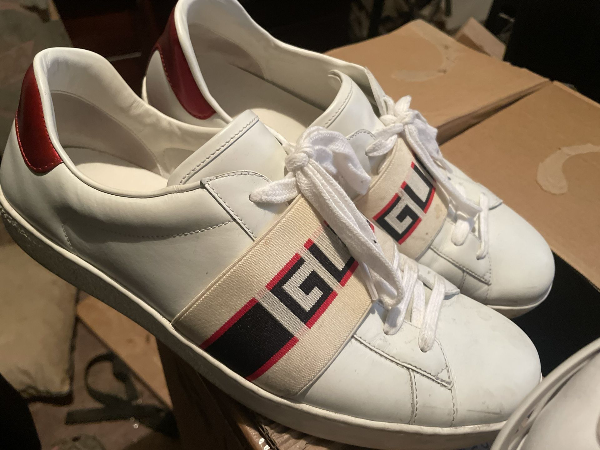Gucci Ace Stripe Ivory Size 10