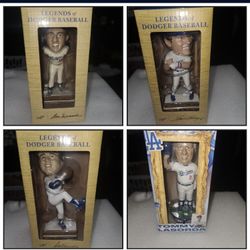 Dodgers bobble head tommy Lasord Steve Garvey Don Newcombe Fernando Valenzuela
