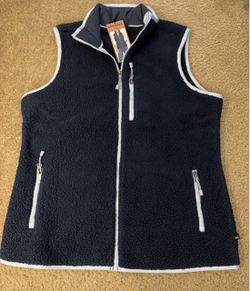 Women’s Eddie Bauer Sherpa Fleece Full Zipper Vest Size Large New