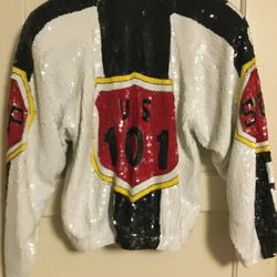 Lillie Rubin Sequin Bomber Jacket