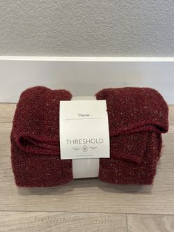 Burgundy Throw Blanket