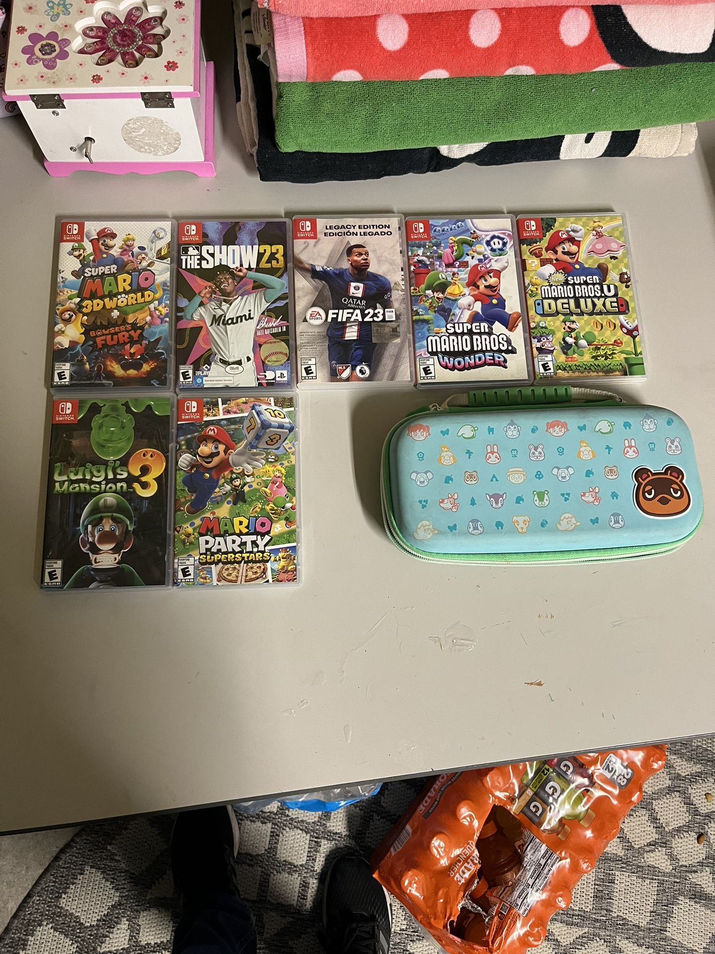 Nintendo Switch Case And Games