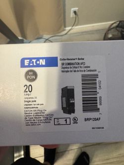 Eaton Breakers ArcFault 20amp