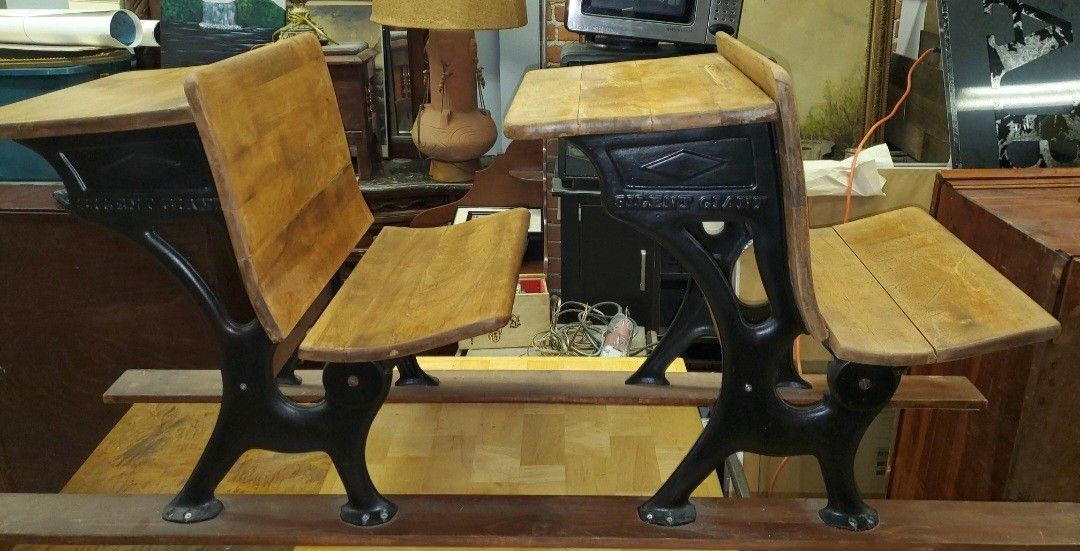 Vintage Silent Giant School Desks