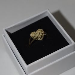 10k Heart Ring 