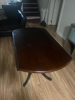 Rich Mocha Solid Wood Dropleaf Dining Table