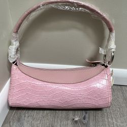 Ladies Faux Leather New Pink Handbag 
