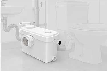 ANZZI NESSO Grinder Pump for Rear Outlet Toilets White TL-AZ600MP New