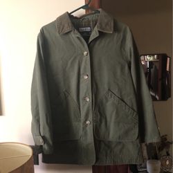 Lands’End Flannel Lined Jacket Sm Sz8, Deep Pockets