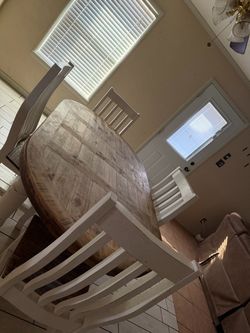 Farmhouse Dining Table with Chairs