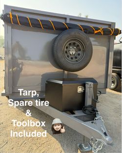 New 12ft Long Hydraulic Dump Trailer Loaded with Accessories