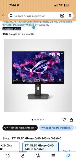 ASUS ROG Strix 27” OLED