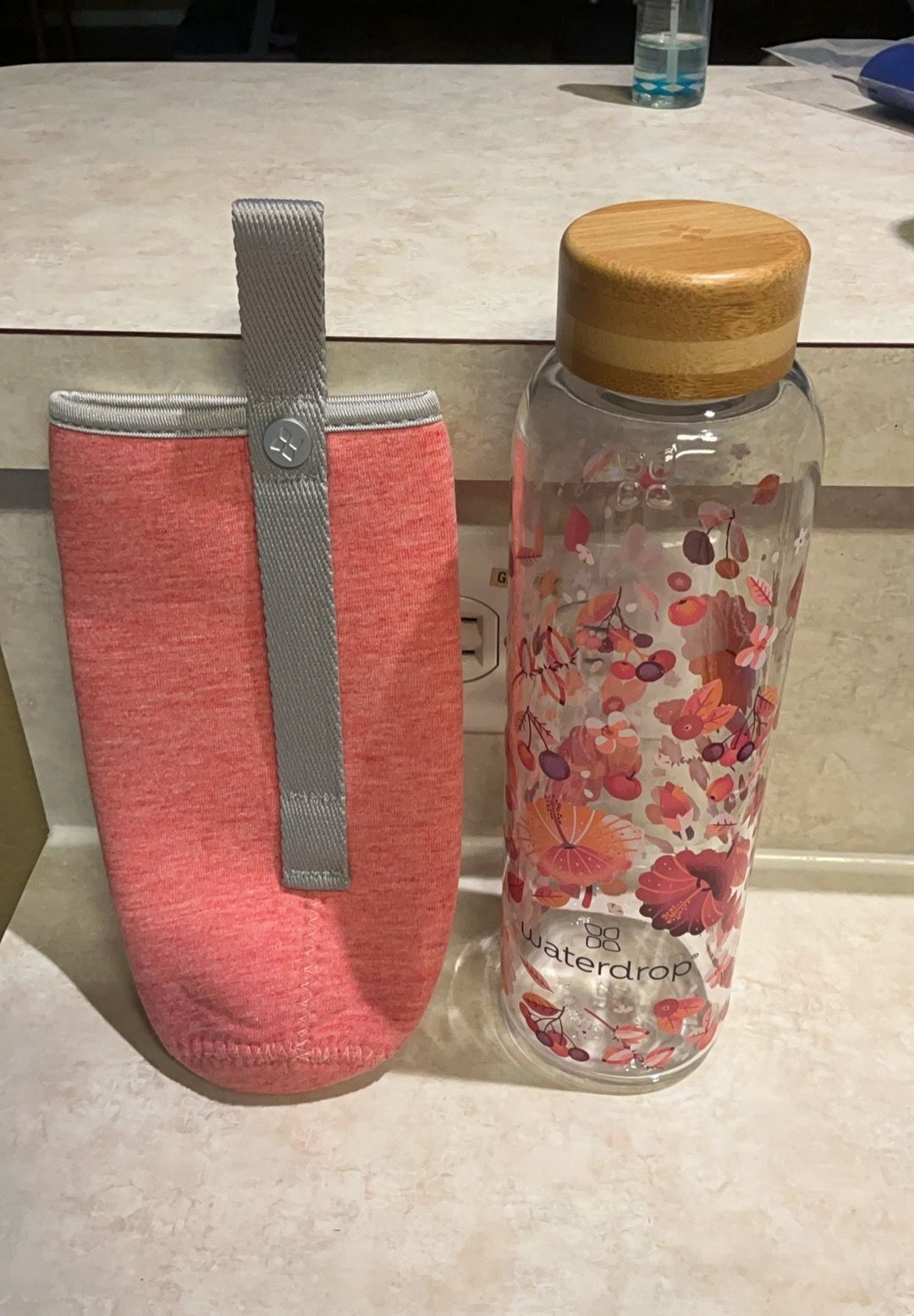 Glass Water Drop Bottle