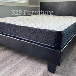 Queen Size Espresso Platform W Orthopedic Included 