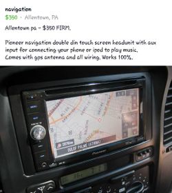 Pioneer navigation double din radio
