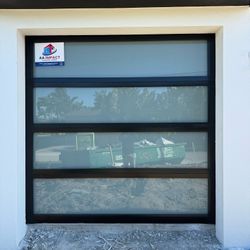 Garage Door Hurricane Impact , Aluminum And Impact Glass 