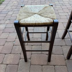 Set of 2 Wooden Bar Stools – $40