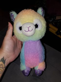 Fiesta Toys Rainbow Sherbet 10.5 Inch Llama Plush